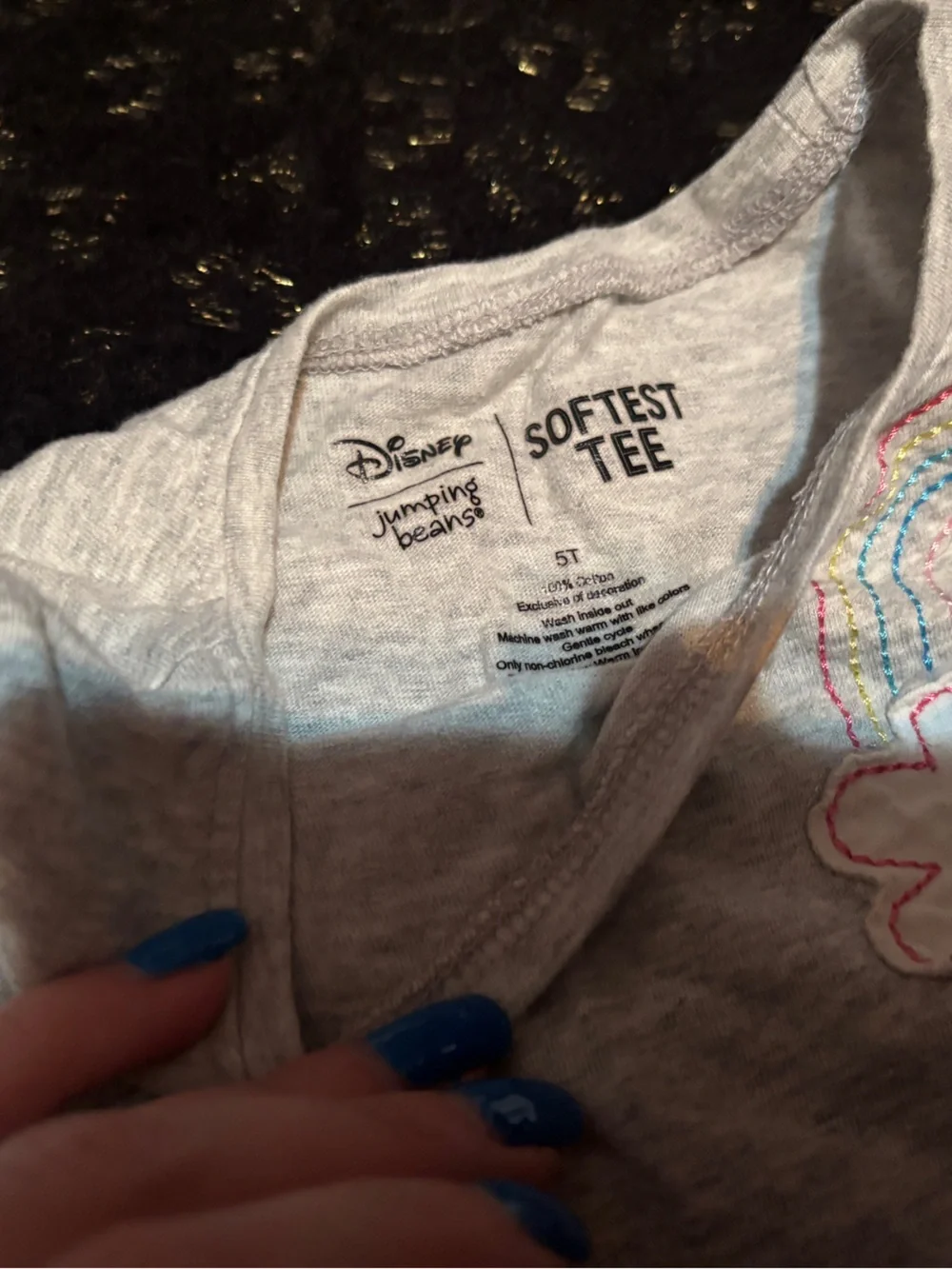 Disney Gray Tee Set with Pink Sparkle Pants